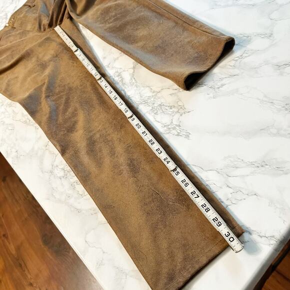 Chico’s Size 1.5 Soft Faux Suede Tan Brown Pull-on Pants Women's Size 10 - Picture 15 of 15